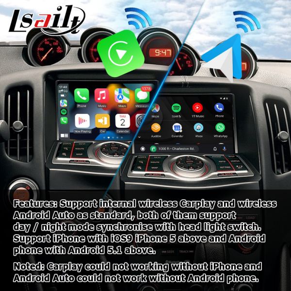 Интерфейс Lsailt Wireless Carplay Android Auto для Nissan 370z Fairlady Z IT08 08IT включает спецификацию Японии
