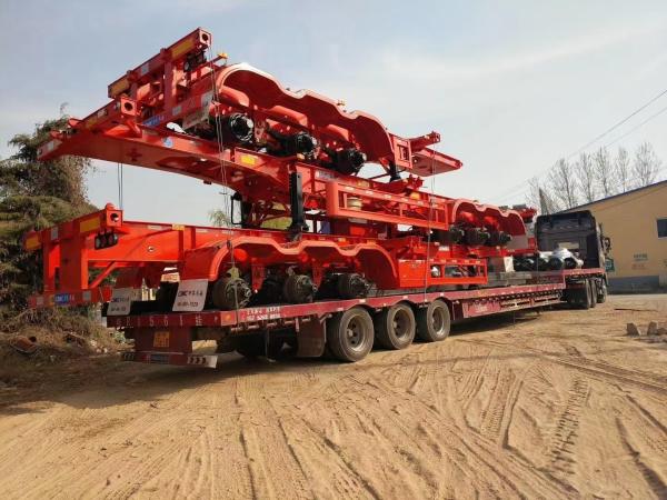 12.00R20 Tire Skeleton Container Semi Trailer With WABCO Or Haldex Brake System And 4/12 Twist Locks