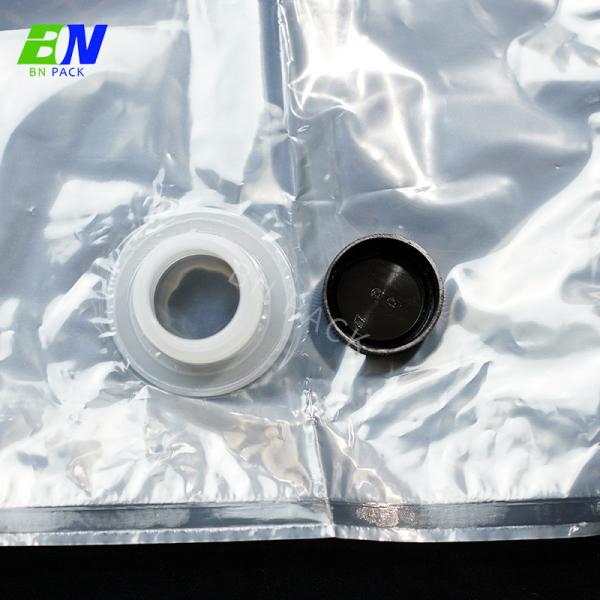 Custom Bag In Box Beverage Wine Cola Oil Milk Water Aseptic Foil Bags With Nozzle