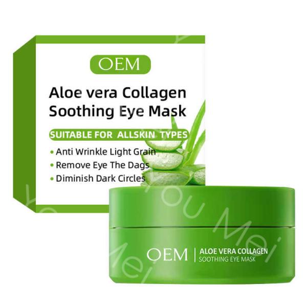 Mascarilla para ojos de colágeno y aloe vera ODM para calmar y blanquear