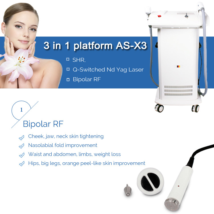 Мультифункциональная косметическая машина IPL SHR Сапфир RF E-Light ND YAG Лазерное уменьшение сосудистой лазерной машины