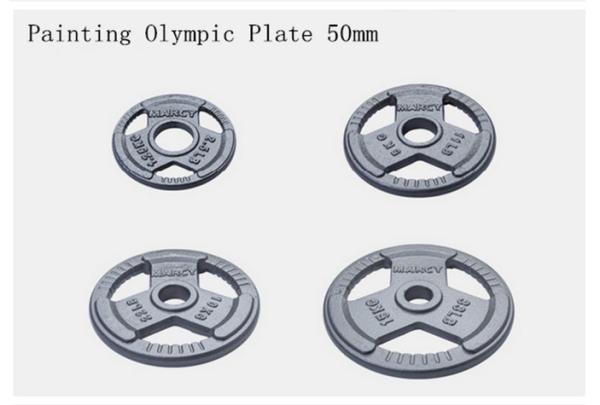 dia 50mmCrossfit handle colored 3 hole rubber bumper weight plate