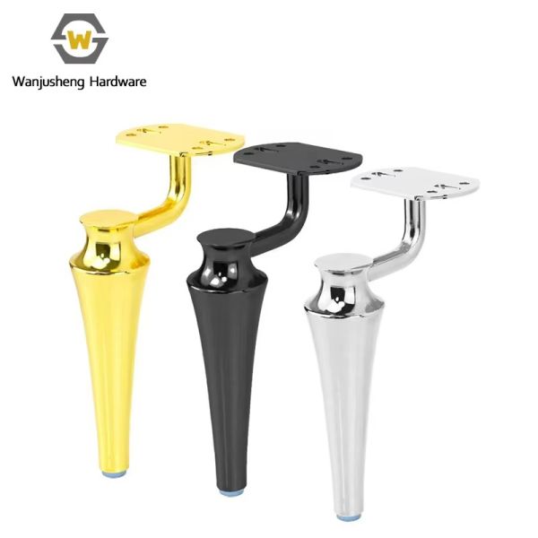Wanjusheng High Quality Home Hardware Furniture Feet Gold Metal Bed Legs for Sofa TV Stand Cabinet