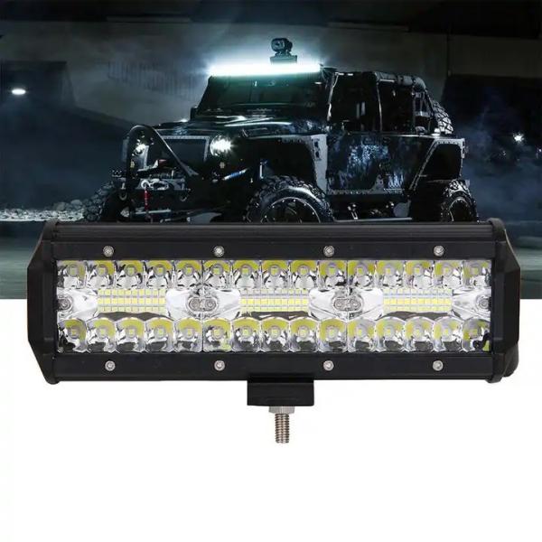 9 Inch 180W Dual Row LED Light Bar White / Amber For Offroad Cars