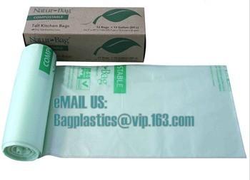 100% Compostable Vest Carrier Plastic Biodegradable Shopping Bag with EN13432, Dog waste Bags on roll, Dispenser bags