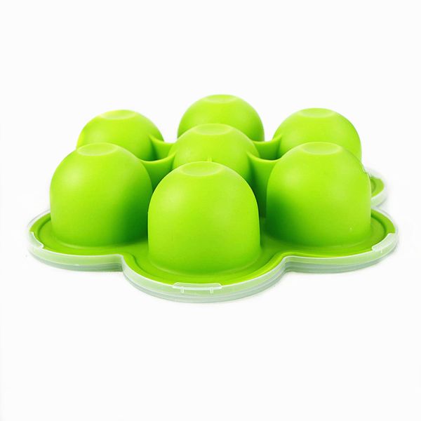 Round Silicone Ice Mold 7 Cavities Baby Silicone Food Mould 21*21*5CM