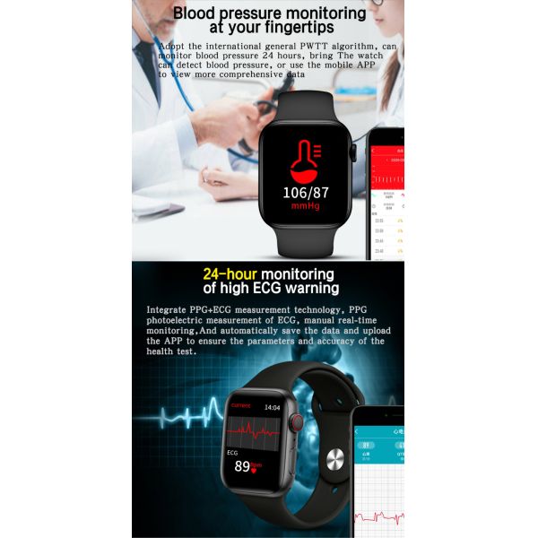 Silica Gel  1.75 Inch Touch Screen Smartwatch 170mAh Rechargeable