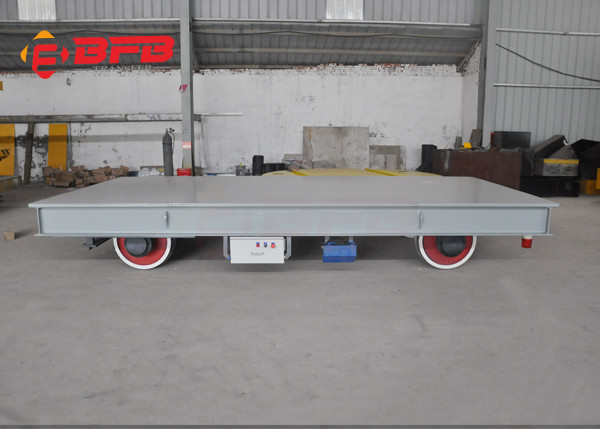 Railway Cable Powered 10T Flat Material Transfer Carts For Cleaning Room