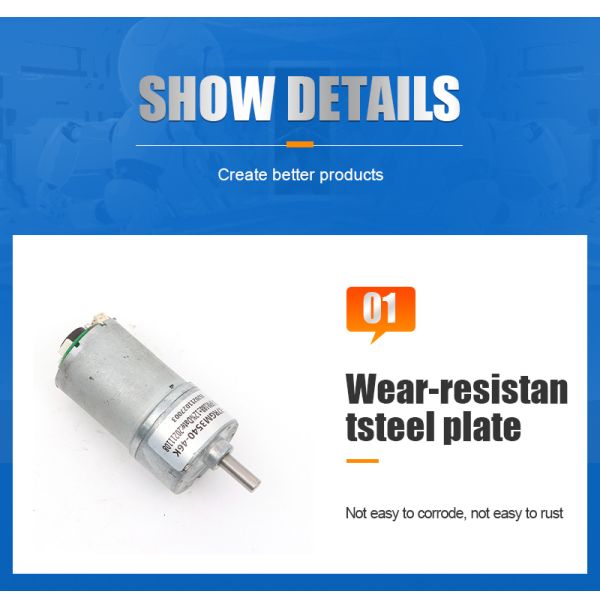 Futeng Factory Wholesale DC Gear Motor 12V 24V  37MM High Torque Robot Motor