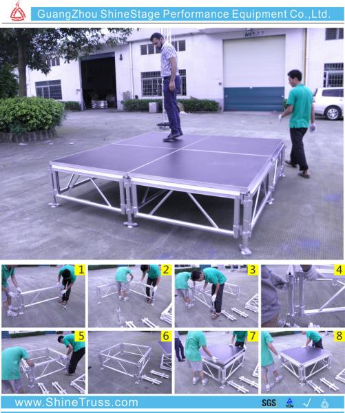 mobile stage for sale,ajustable portable stage, aluminum stage