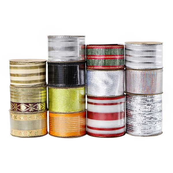 MSD 38mm Wire Edge Ribbon for Crafts DIY Gift Package Wrapping RIBBONS Pattern SOLID COLOR