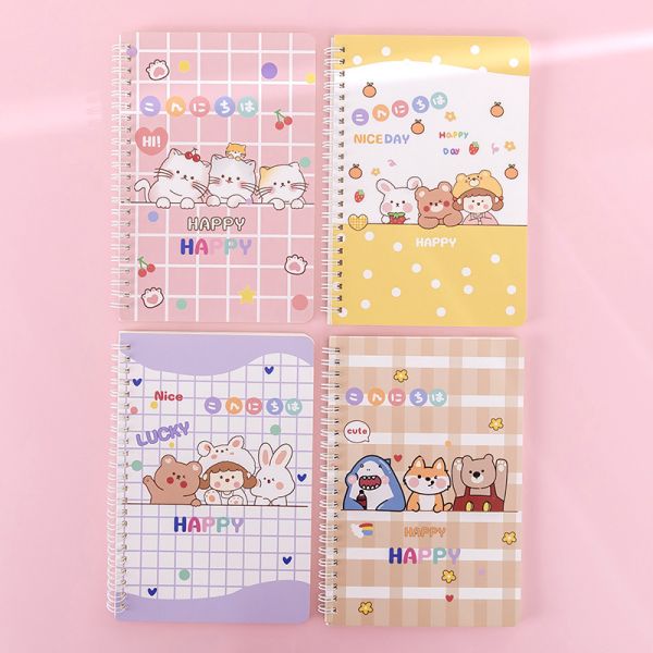 Cartoon Student Notepad Stationery Spiral Notebook A5 Thickened Horizontal Line Gift