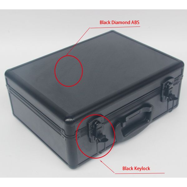 ABS Shinny Black Aluminum Camera Case , Professional Aluminum Camera Carrying Case
