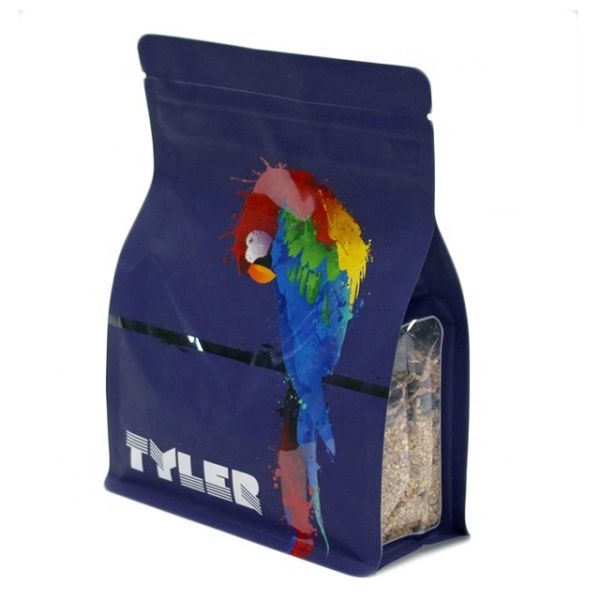 package dry plastic paper k resealable zipper flat bottom 10kg side gusset stand up packing pet food pouch