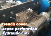 Machine de formage de rouleaux de panneaux de drainage de tranchée avec servo alimentation perforation hydraulique et coupe hydraulique précise
