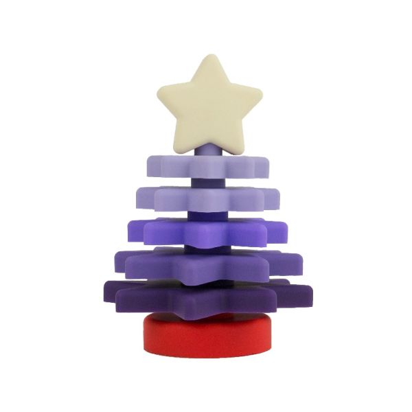 Christmas Silicone Star Stacker BPA Free Eco Friendly For Child Education