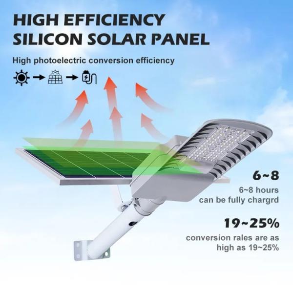 Cool White Solar Powered LED Street Lights 5054 IP67 Waterproof Solar Street Light