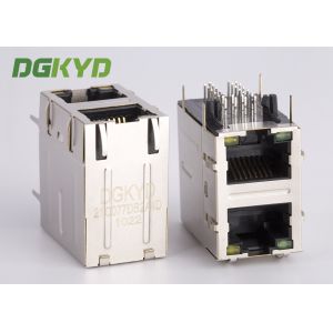 Conectores múltiplos duplos do porto do porto RJ45 da plataforma 2 com o ODM do OEM do transformador 1000base