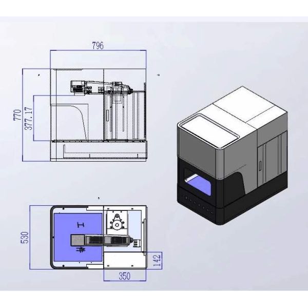 10w 20w 30w 50w Fiber Laser Marking Machine Jewelry Brass Engraving Cutting