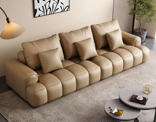 Modern Leather Couch For Office Break Rooms And Client Waiting Areas
