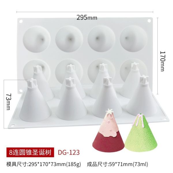Molde de Navidad de silicona para bricolaje vela de cera jabón arte de artesanía pastel de chocolate decoración del hogar