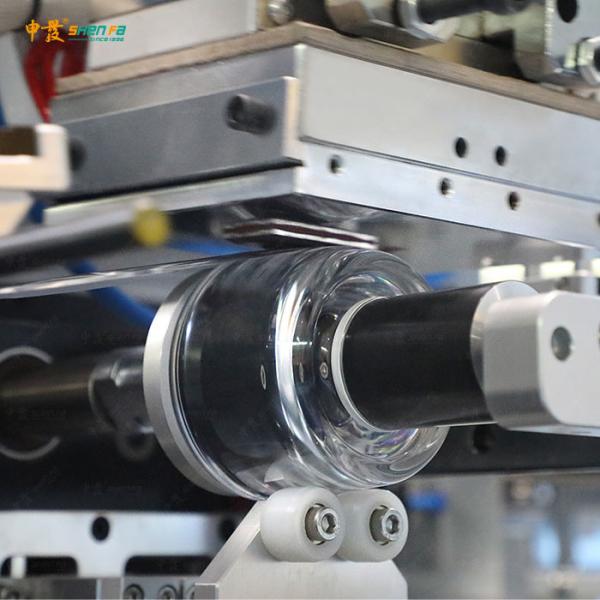 Full Servo 2-color Silk Screen Printer Plus Hot Stamping With Vision Camera Orientation For Cream Jar SF-MP310
