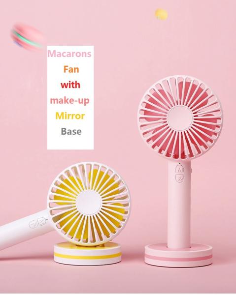 Portable USB Rechargeable Handy Fan 2000mAh 4 Vane Mini Rechargeable Fan