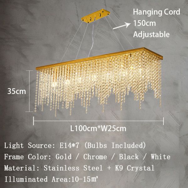 Crystal Chain Ceiling Lights New Lampara Techo for Home Decor guzhen lighting(WH-CA-107)