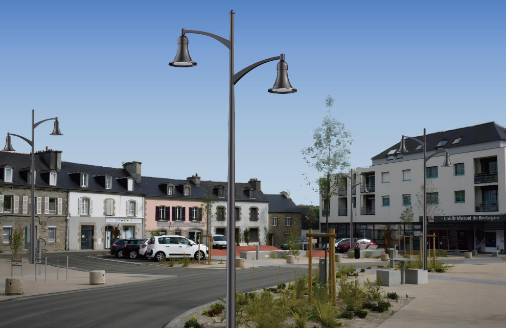 Die-casting Aluminum Garden Light Waterproof IP66 With Low Lampshades And DALI Optional Courtyard Lights Used For Parks And Streets