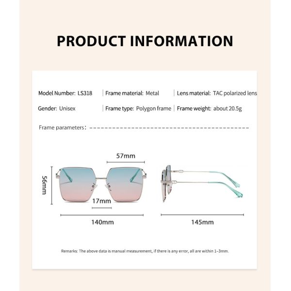 Не поляризовыванное УЛЬТРАФИОЛЕТОВОЕ слишком больших солнечных очков рамки металла анти- защищает глаза