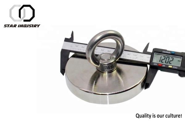 D120mm Industrial Super Strong Magnets NdFeB Fishing Searching Silver Color