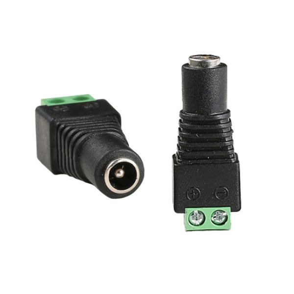 Male Power Plug Connection CCTV Dc Jack Connector 12V  2.1 * 5.5mm