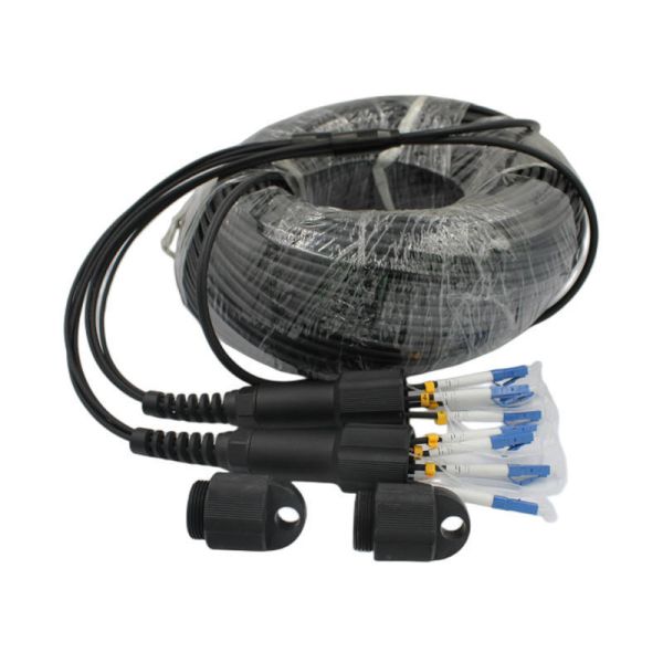 LSZH Jacket Armored Military Optical Cable Tactical Fiber Cable 3.0mm LC To LC