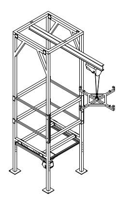 Granules Big Bag Unloading Station 200Ltr Big Bag Discharge Station With Electric Hoist