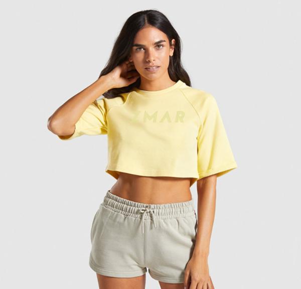 100 Cotton Blank T Shirts Graphic Boxy Crop Top Sexy Women Short Sleeve Gym