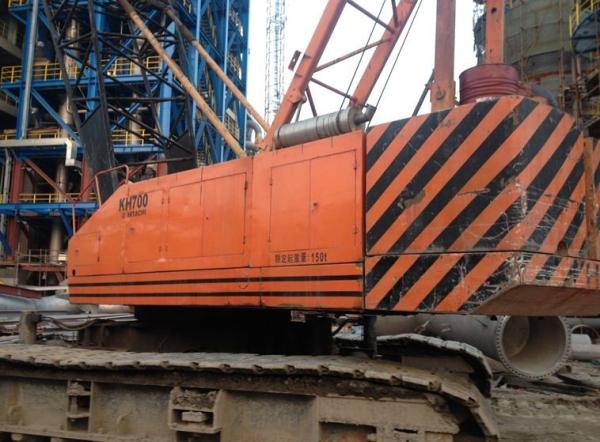HITACHI KH700-2 150T USED CRAWLER CRANE FOR SALE ORIGINAL JAPAN 150T CRAWLER CRANE SALE