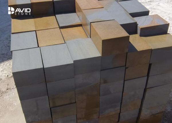 Two Colors Sandstone Stone Garden Road Paving Slabs Nice Looking Easy Cleaning
