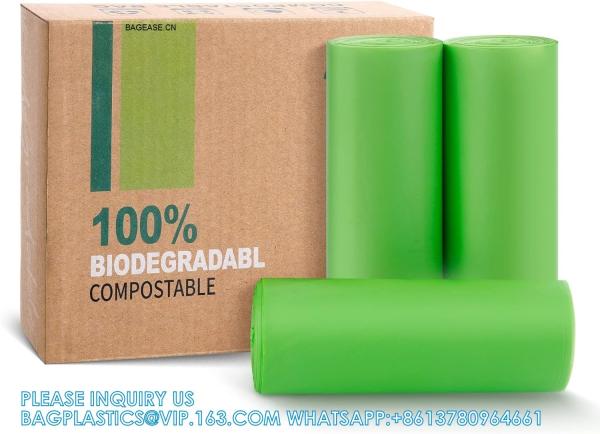 Compost Bags, 5 Gallon, 20Liter, Extra Thick 0.78 Mils, Biodegradable Food Scrap Waste Bags With US BPI ASTM