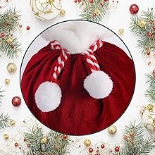 Velvet Bags With Drawstring Large Plush Santa Sack Christmas Gift Bags In 2 Size For Xmas Package Storage Bags