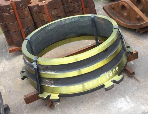 High Manganese Steel Cone Crusher Wear Parts Sand Casting Process For Mining Industrial