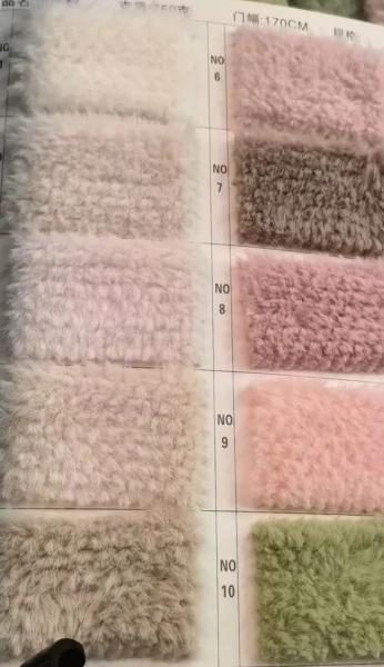 Polyester Fur Rabbit hair Jacquand new designs Static-free for High fashion elegant Dress OEKO-TEX Quality standard