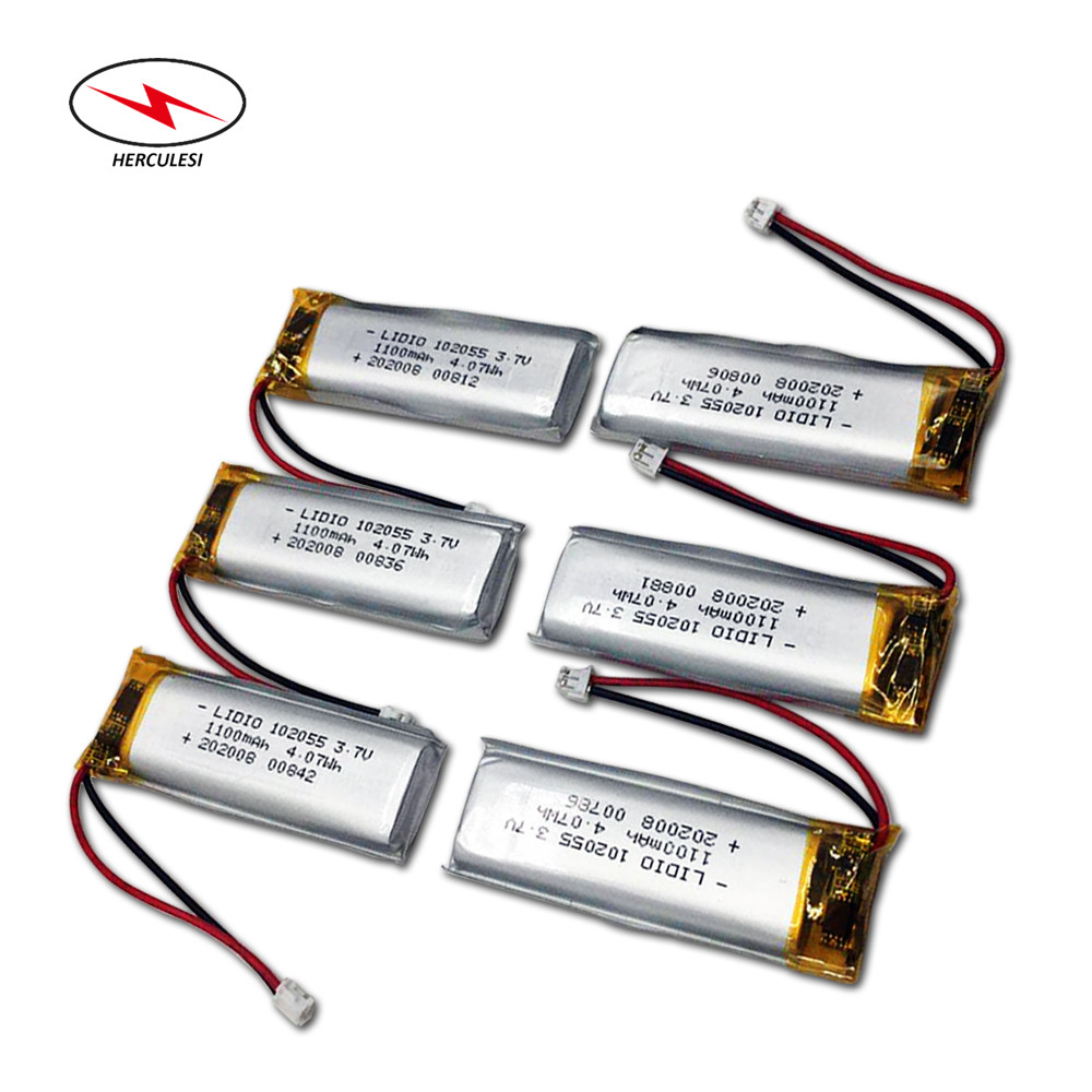 батарея 102055 Lipo полимера 3.7V 4.07wh 1100mAh для метра красоты