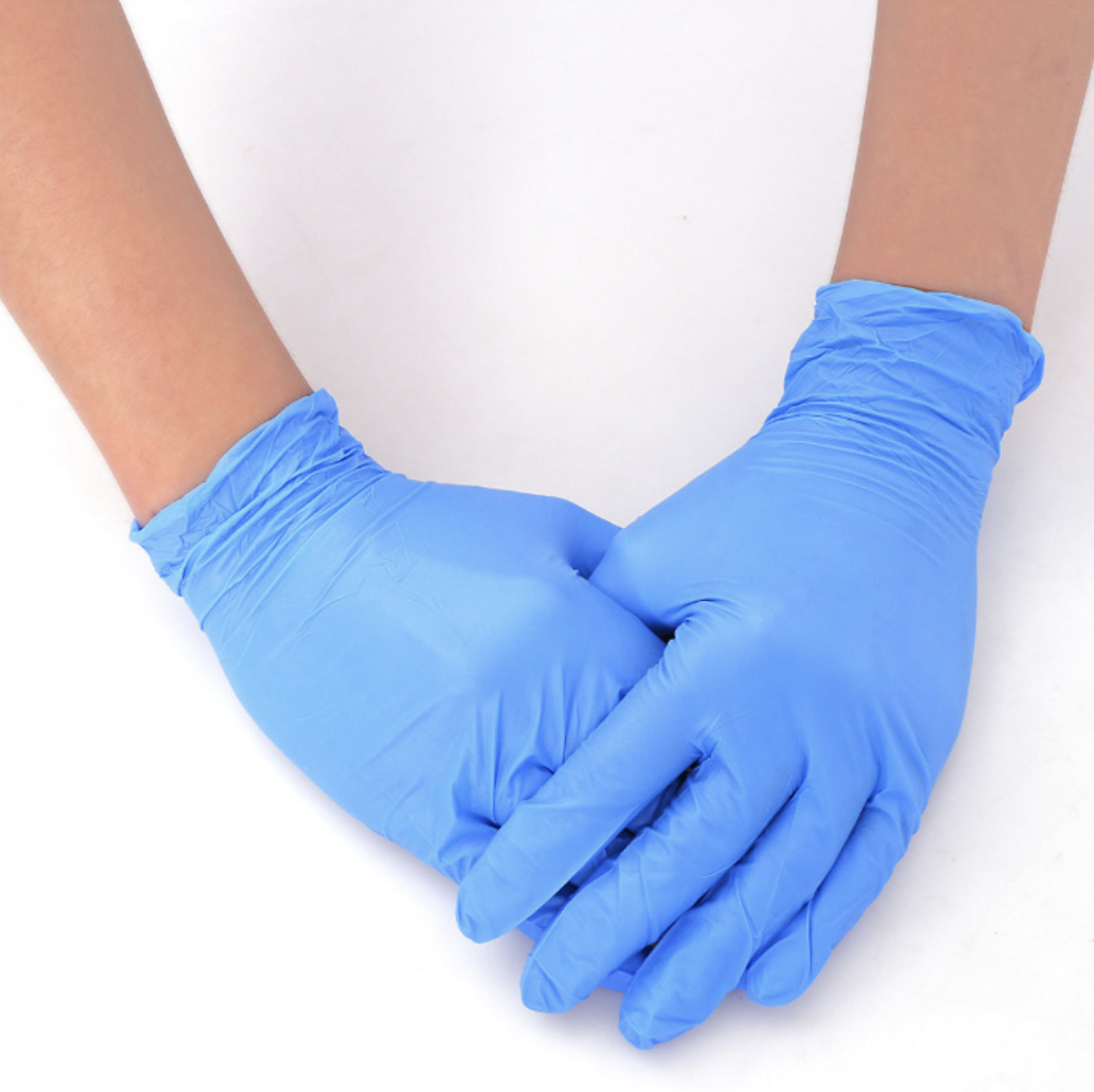 Blue Nitrile Examination First Aid Disposable Gloves For Medical Use Customized