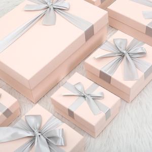 14cm 20cm Custom Made Cardboard Boxes Top And Bottom Cover Bow Gift Box