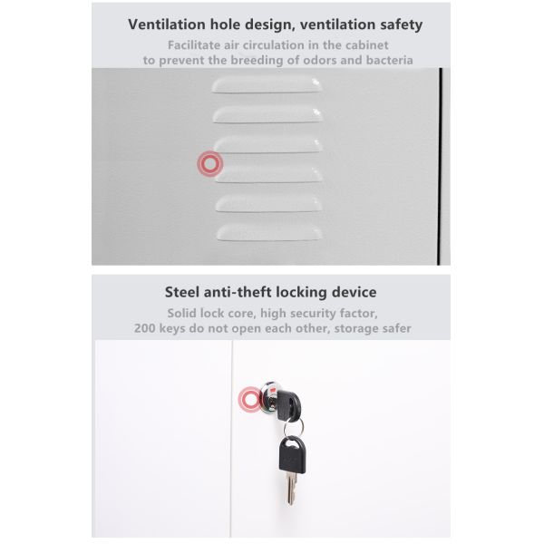 Powder Coated Steel Single Door Locker Rust Proof For Office