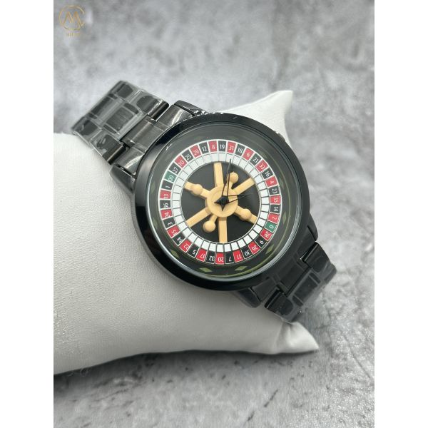Seven Color Stainless Steel Strap Watch Quartz  Movement Analog Display Type