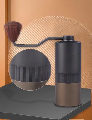 Aluminum Alloy Portable Hand Coffee Grinder Walnut Wood Handle