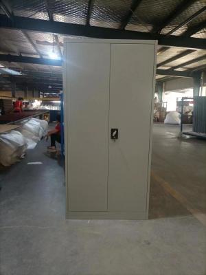Bedroom Clothes Metal Wardrobe Cabinet Two Doors Steel Wardrobe Locker Knocked Down