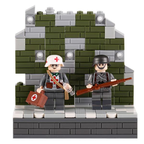 Bricks WW2 military building blocks German soldier medical army weapon guns set figures accessories toys