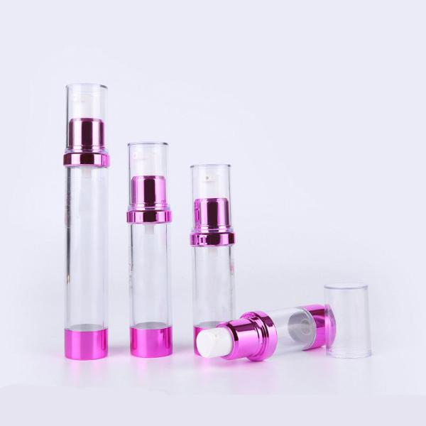 Da garrafa transparente luxuosa de alumínio da loção 120ml da areia garrafa mal ventilada cosmética de brilho de rolamento dourada
